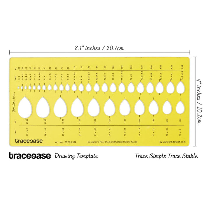 Designer Pear Diamond Gemstone Guide Jewellery Templates