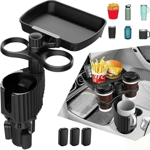 Detachable Car Cup Holder Tray With Food Table