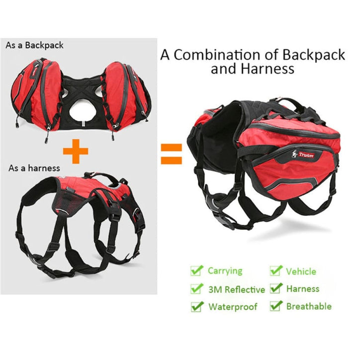 Detachable Waterproof Pet Harness Backpack