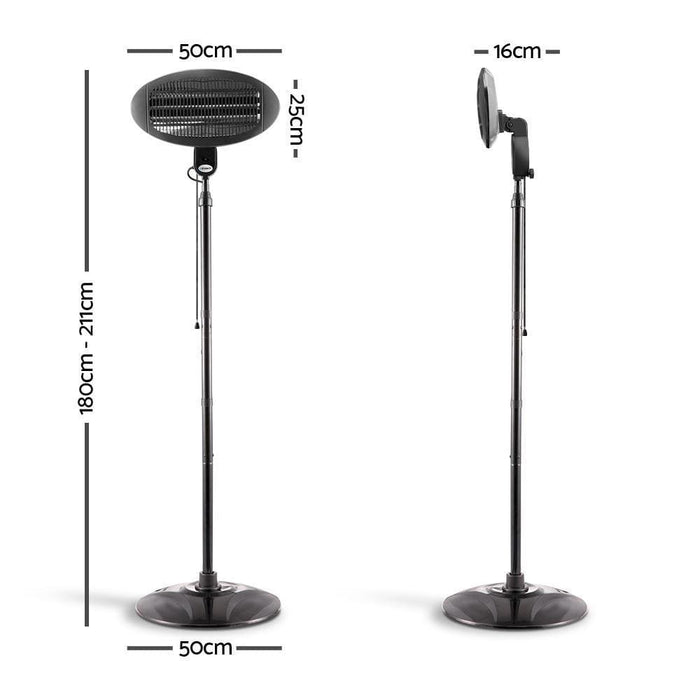 Devanti 2000w Electric Portable Patio Strip Heater