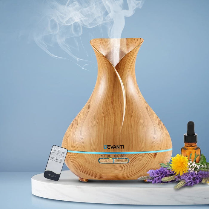 Devanti 400ml 4 In 1 Aroma Diffuser Remote Control - Light