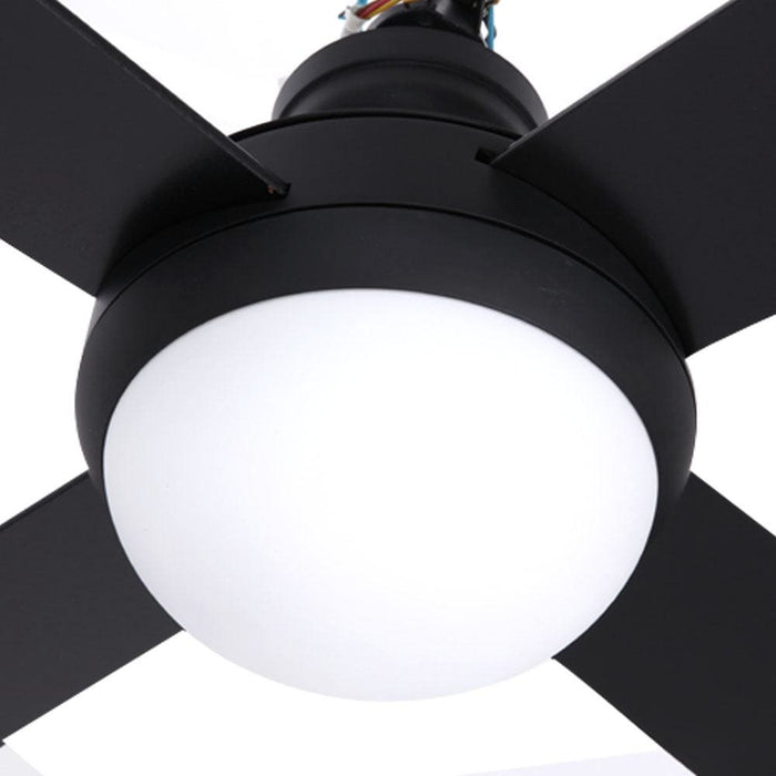 Devanti 52’’ Ceiling Fan w Light Remote Timer - Black