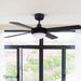 Devanti 52’’ Ceiling Fan w Light Remote Timer - Black