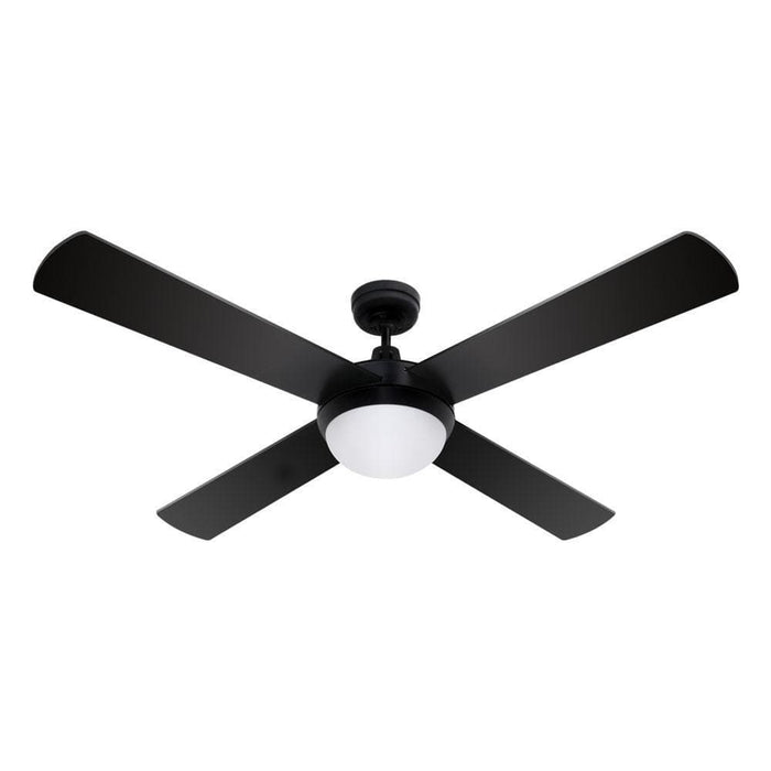 Devanti 52’’ Ceiling Fan w Light Remote Timer - Black