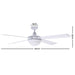 Devanti 52’’ Ceiling Fan w Light Remote Timer - White