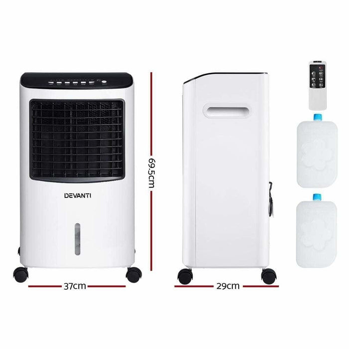 Devanti Evaporative Air Cooler Portable 8l Cooling Fan