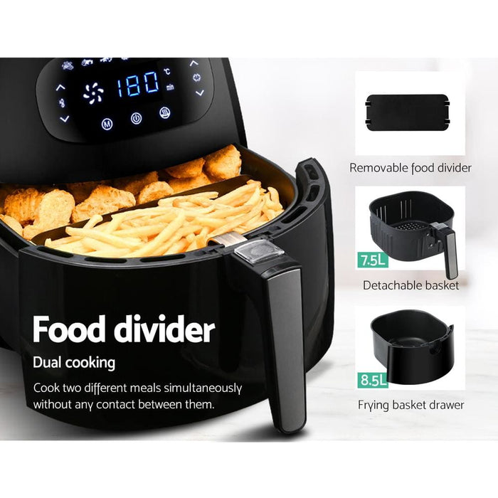 Devanti Air Fryer 8.5l Lcd Digital Oil Free Deep Frying