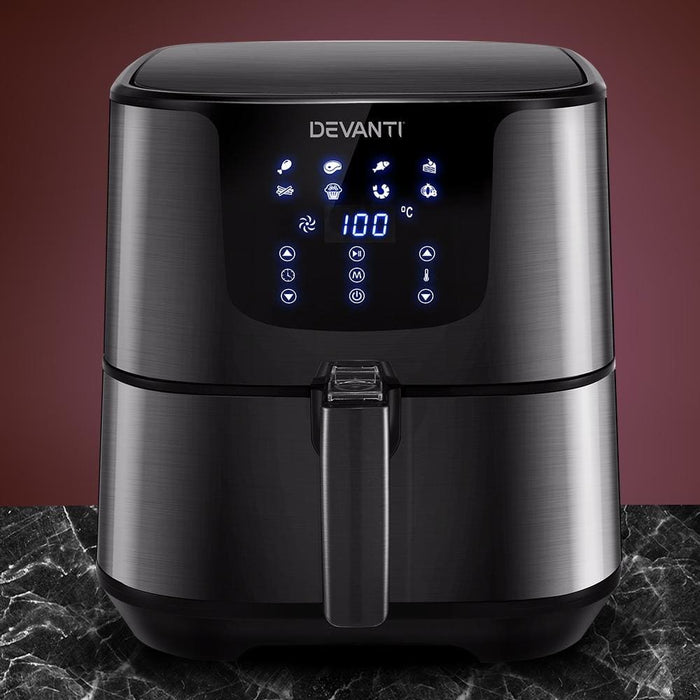 Devanti Air Fryer 7l Lcd Fryers Oven Airfryer Kitchen