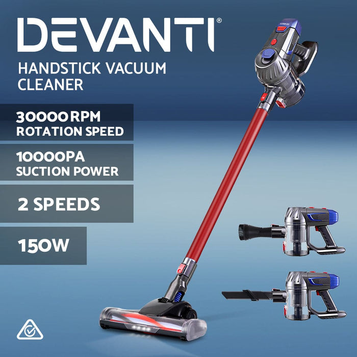 Devanti Handheld Vacuum Cleaner Cordless Stick Handstick