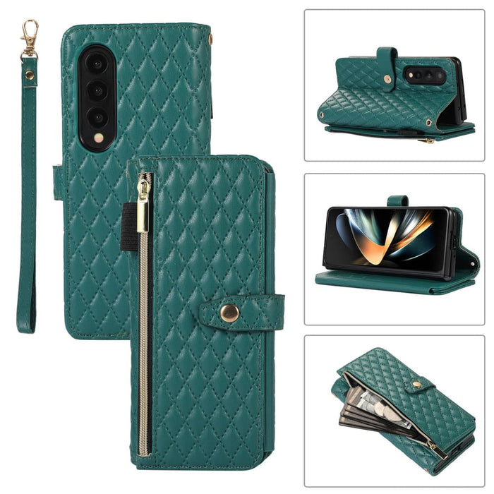 Diamond Lattice Foldable Phone Case For Samsung Galaxy z