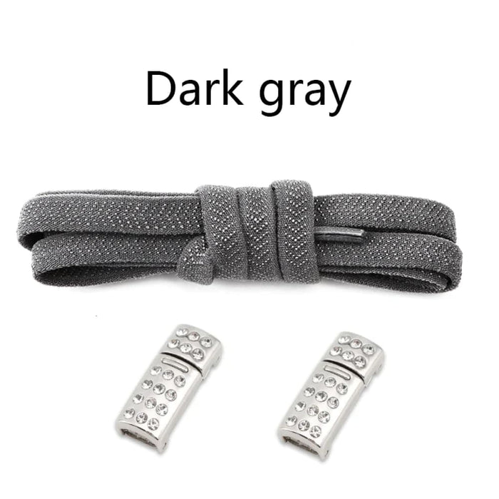 Diamond Magnetic Lock Without Ties 8mm Flats Shoe Laces