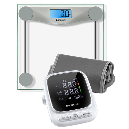 Digital Bathroom Scale And Blood Pressure Monitor Bundle