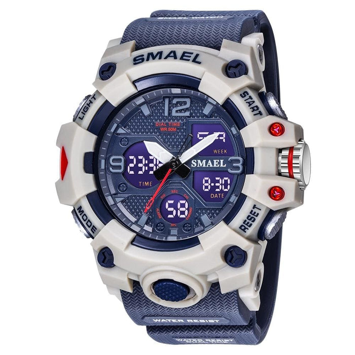 Led Digital Men’s Watch With Dual Time Display