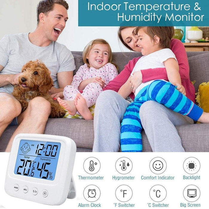 1pc Lcd Digital Temperature Baby Room Humidity Meter