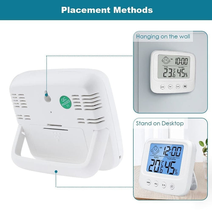 1pc Lcd Digital Temperature Baby Room Humidity Meter