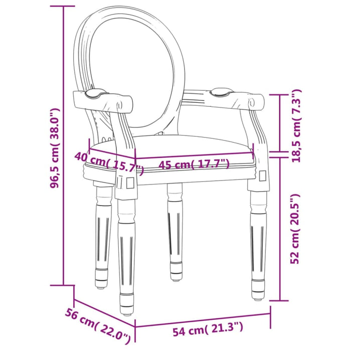 Dining Chair Dark Grey 54x56x96.5 Cm Fabric Taaano