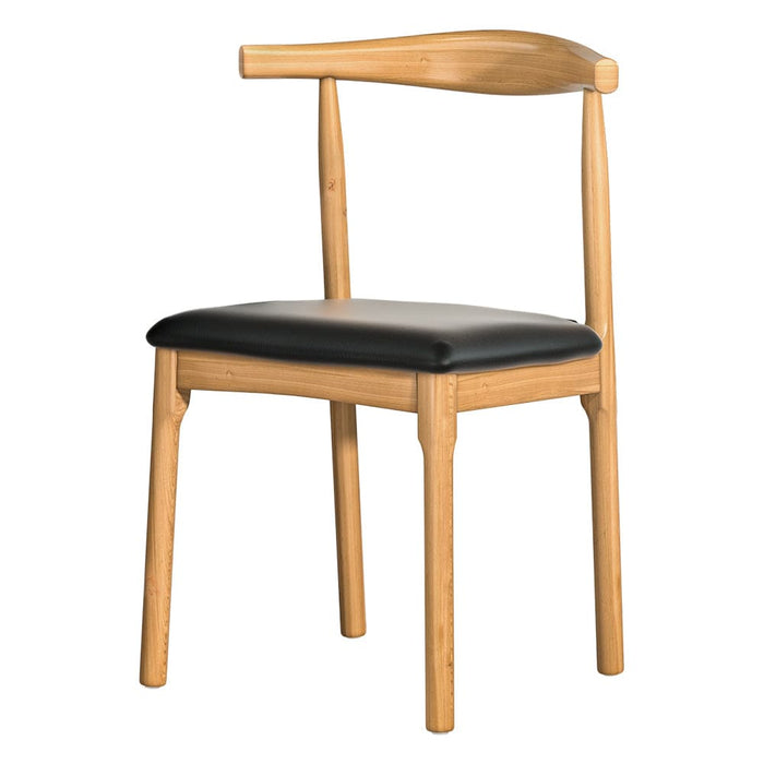 Dining Chair Replica Leather Upholstered Cafe Kitchen Black