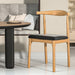 Dining Chair Replica Leather Upholstered Cafe Kitchen Black