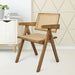 Goslash Picks 2x Dining Chair Solid Wood Rattan Armchair