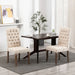 Dining Chairs 2 Pcs Beige Linen-look Fabric Xnikak