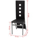 Dining Chairs 2 Pcs Black Faux Leather Gl5546