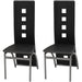 Dining Chairs 2 Pcs Black Faux Leather Gl5546