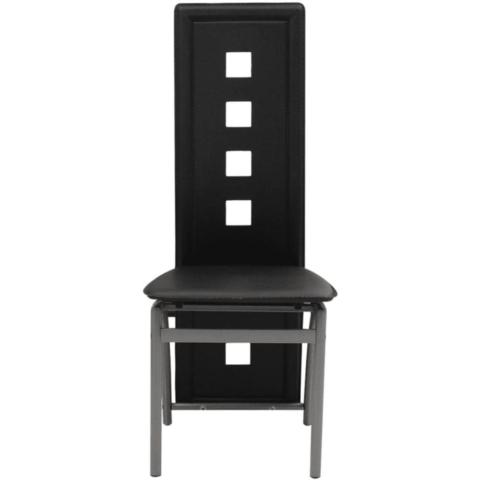 Dining Chairs 2 Pcs Black Faux Leather Gl5546