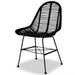 Dining Chairs 2 Pcs Black Natural Rattan Gl54351