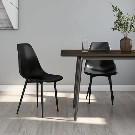 Dining Chairs 2 Pcs Black Pp Ttnbaa