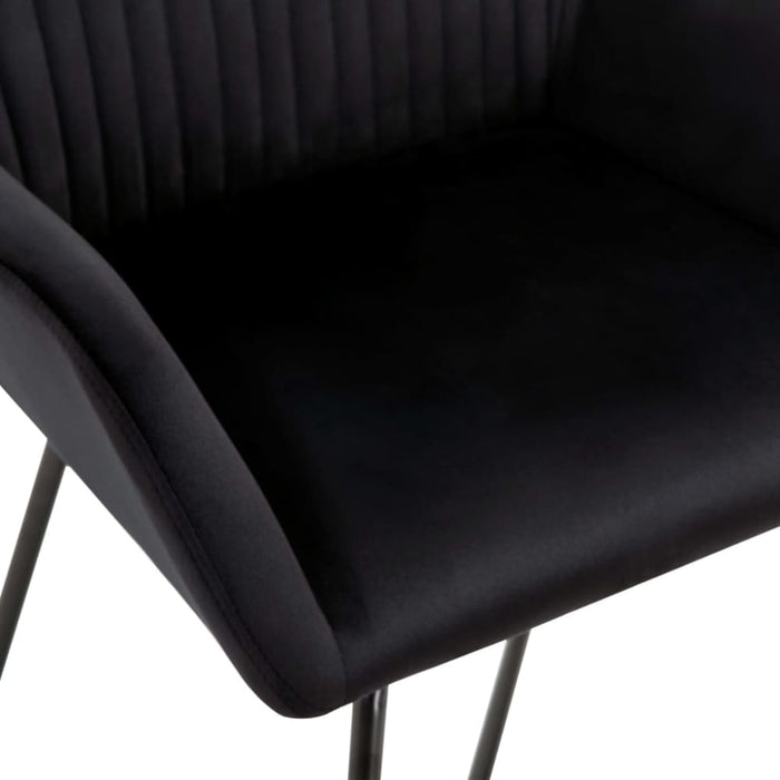 Dining Chairs 2 Pcs Black Velvet Xaknbp