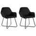 Dining Chairs 2 Pcs Black Velvet Xaknbp