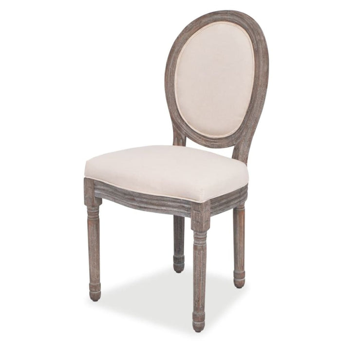 Dining Chairs 2 Pcs Cream Fabric Gl545