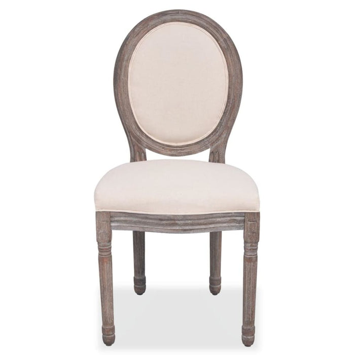 Dining Chairs 2 Pcs Cream Fabric Gl545