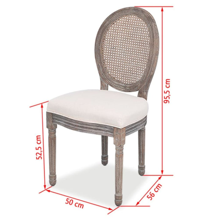 Dining Chairs 2 Pcs Cream Fabric Gl5519