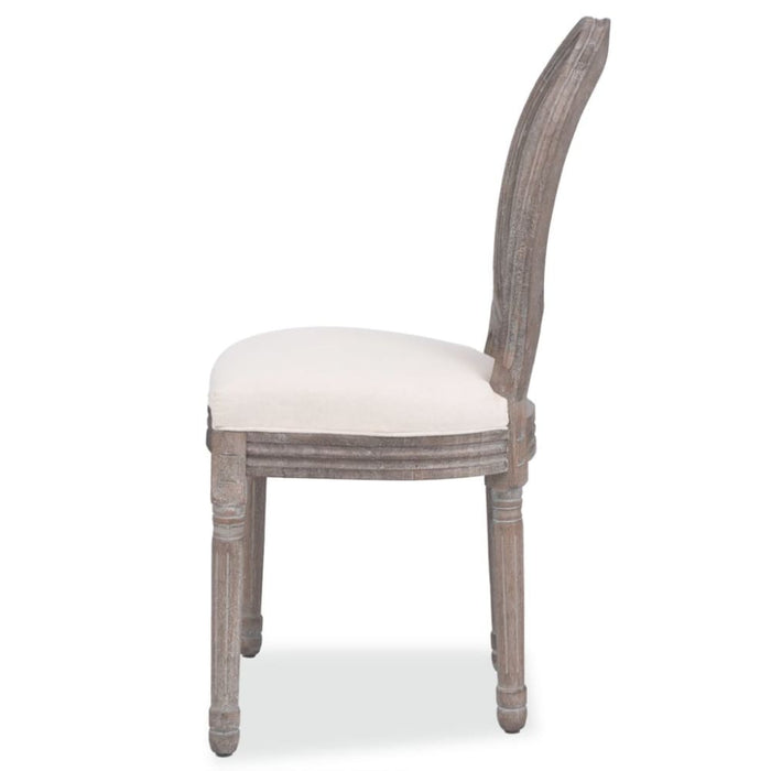 Dining Chairs 2 Pcs Cream Fabric Gl5519