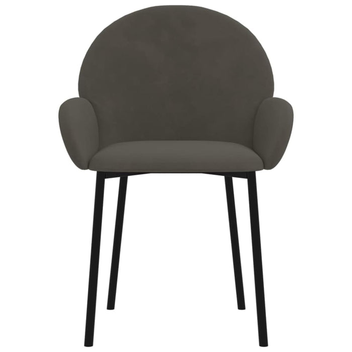 Dining Chairs 2 Pcs Dark Grey Velvet Taaila