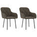 Dining Chairs 2 Pcs Dark Grey Velvet Taanal