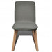 Dining Chairs 2 Pcs Light Grey Fabric And Solid Oak Wood