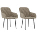 Dining Chairs 2 Pcs Light Grey Velvet Taanap