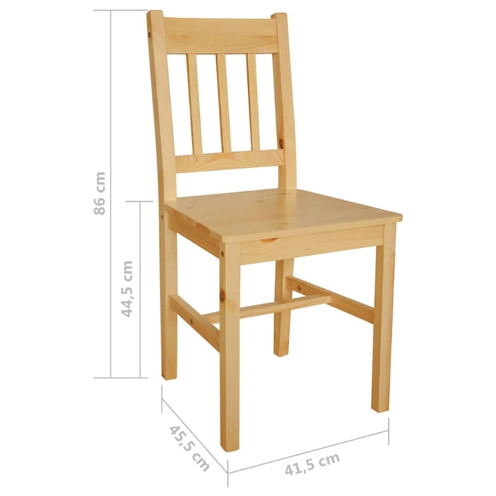 Dining Chairs 2 Pcs Pinewood Gl563151