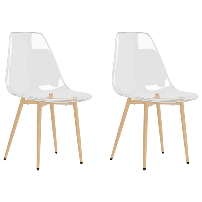 Dining Chairs 2 Pcs Transparent Pet Ttnblx