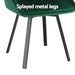 Dining Chairs Set Of 2 Velvet Upholstered Green Cafe