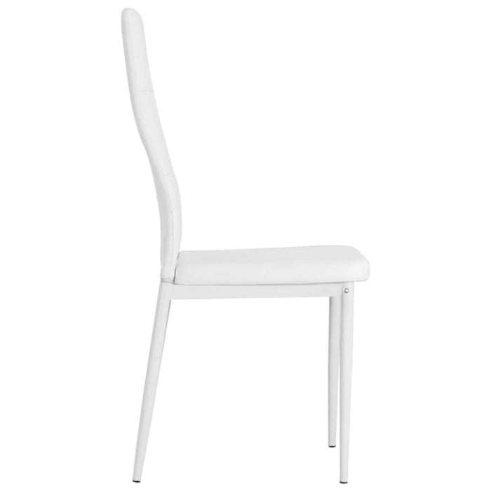 Dining Chairs 2 Pcs White Faux Leather Gl513619