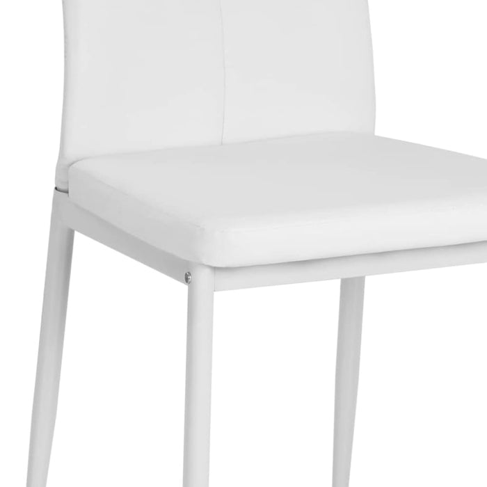 Dining Chairs 2 Pcs White Faux Leather Gl513619