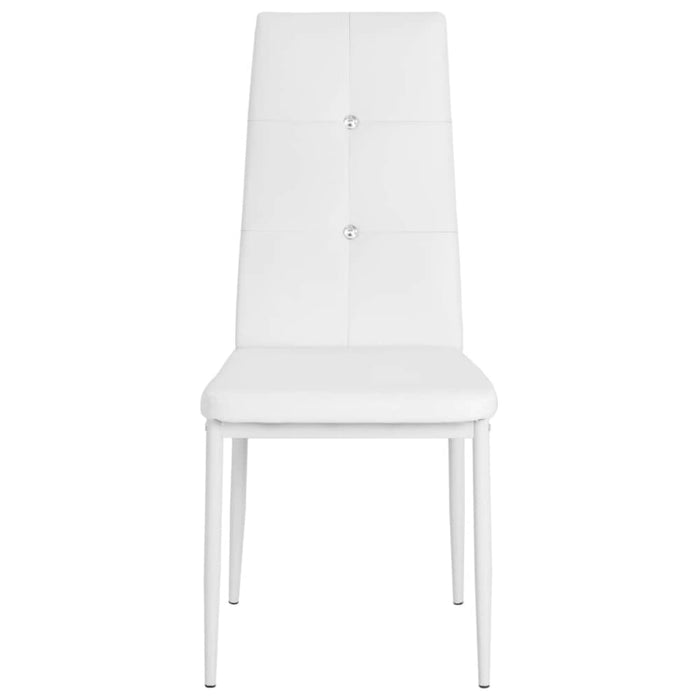 Dining Chairs 2 Pcs White Faux Leather Gl513619