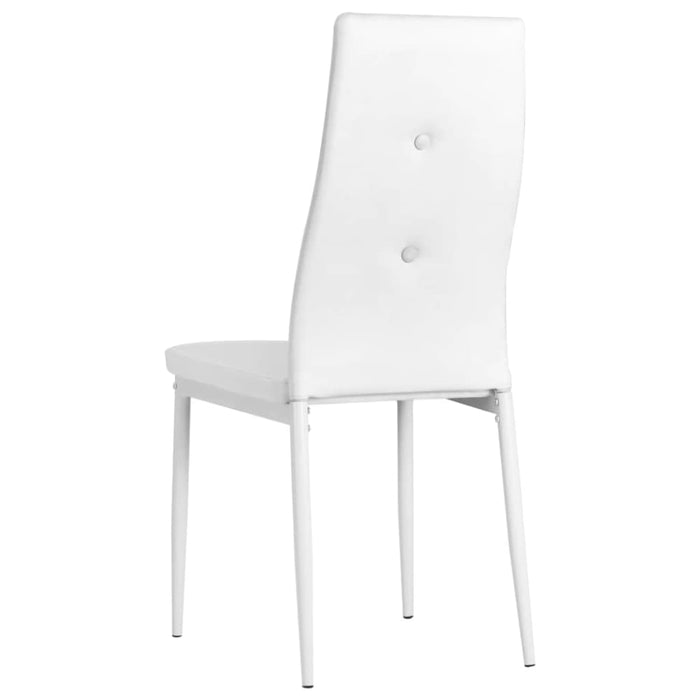 Dining Chairs 2 Pcs White Faux Leather Gl513619