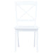 Dining Chairs 2 Pcs White Solid Rubber Wood Xaitpl