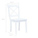 Dining Chairs 2 Pcs White Solid Rubber Wood Xaitpl