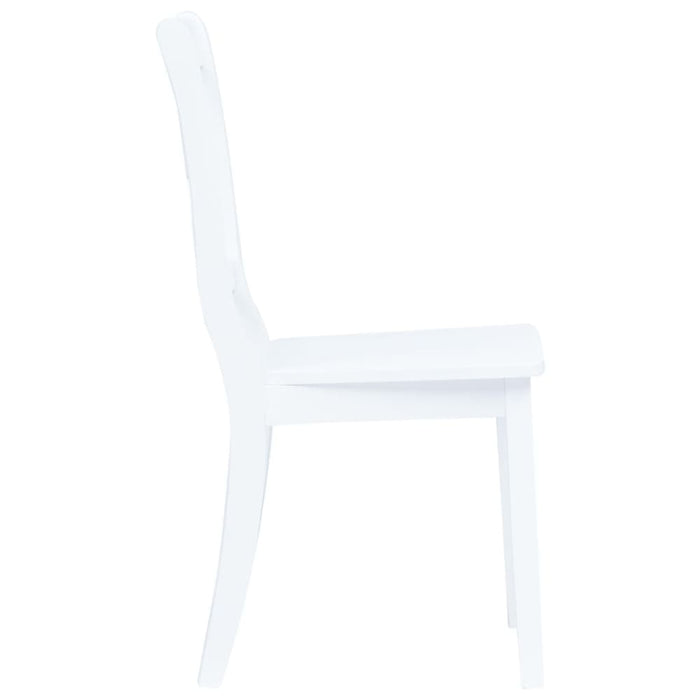 Dining Chairs 2 Pcs White Solid Rubber Wood Xaitpl