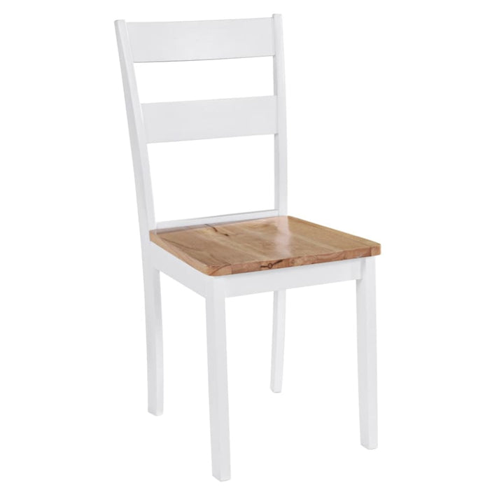 Dining Chairs 2 Pcs White Solid Rubber Wood Xaptln